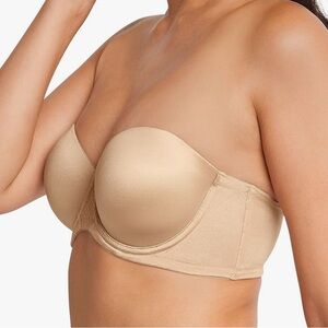 New Bali Woman’s Cream 7 Way Strapless Bra Multifunctional 42 DD (42E)